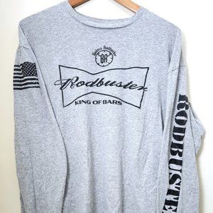 Rodbuster King of Bars Long Sleeve Men's Shirt Gray